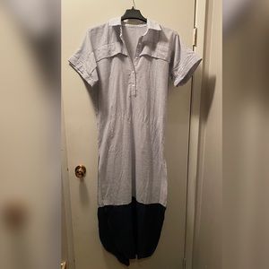 Maxi Collared Striped Dress